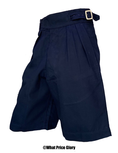 Classic Gurkha Shorts in Blue Cotton Twill | What Price Glory
